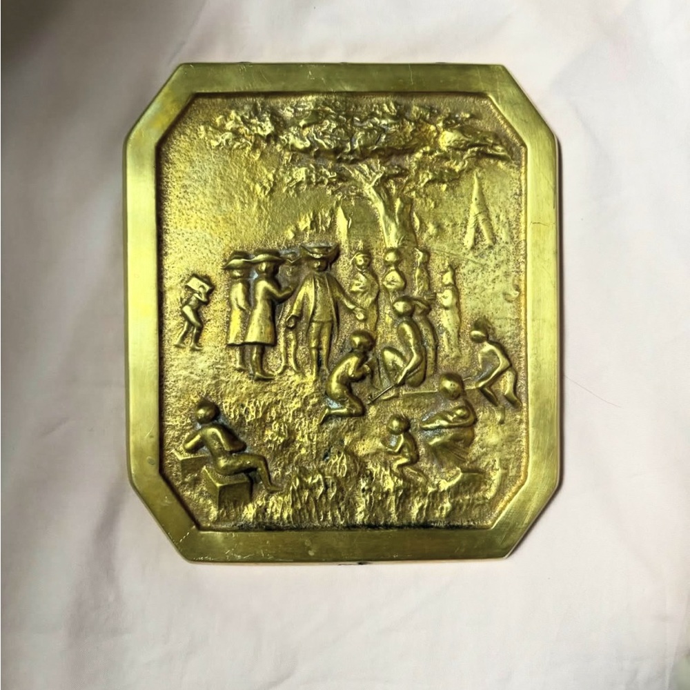 Vintage Brass Wall Plaque
